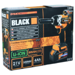 Akumuliatorinis smūginis veržliasukis BLACK 24V 4Ah